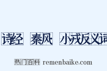 诗经·秦风·小戎反义词是什么意思的图片